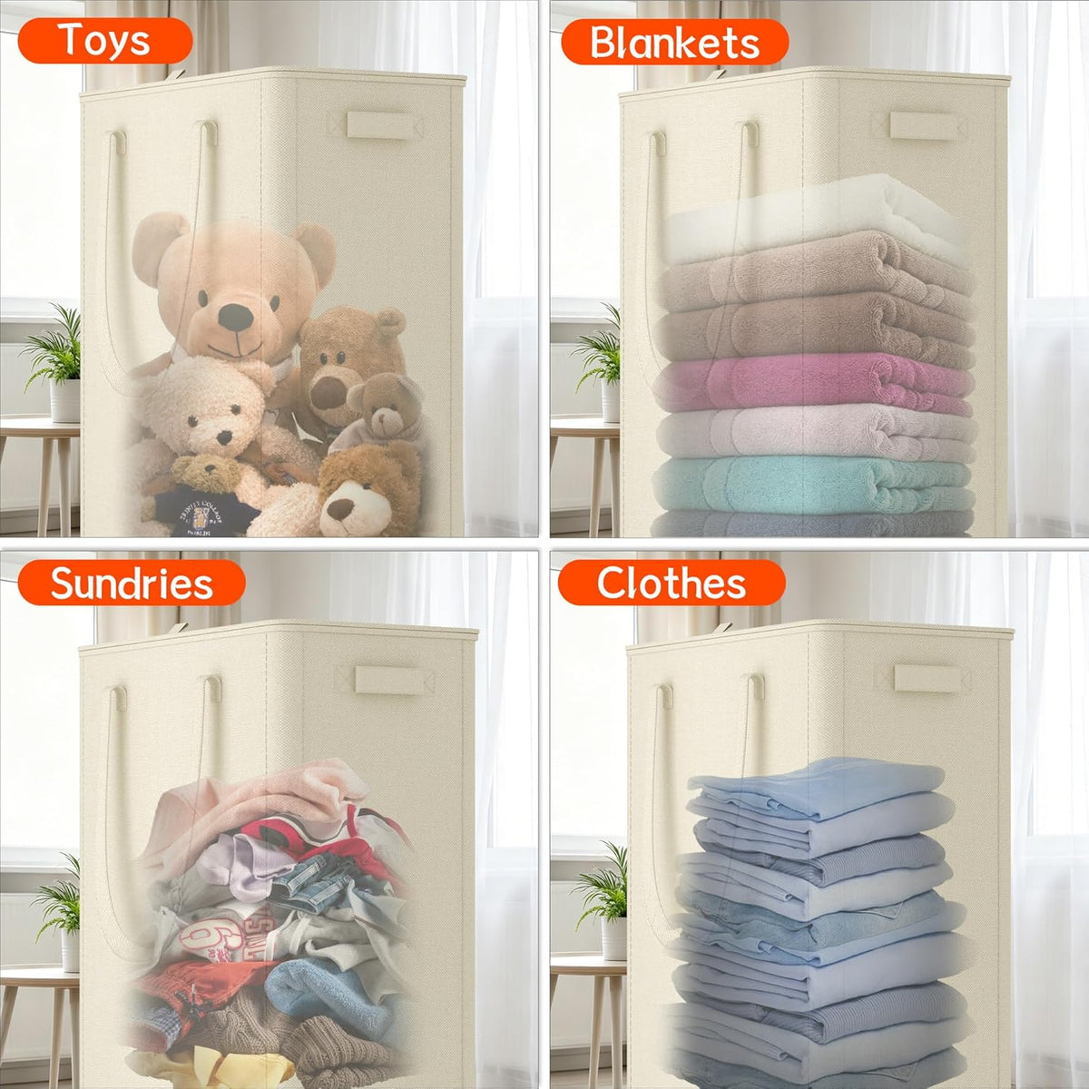 Slim Laundry Hamper with Wheels,20 Gal (75L) Rolling Laundry Basket with lid and wheels Clothes Hamper Foldable Tall Dirty Clothes Basket Sturdy Collapsible Clothes Hamper for Dorm,Laundry Room
