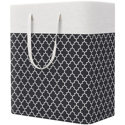 StorageRight Laundry Basket Hamper, 100L Collapsible Clothes Storage, Grey
