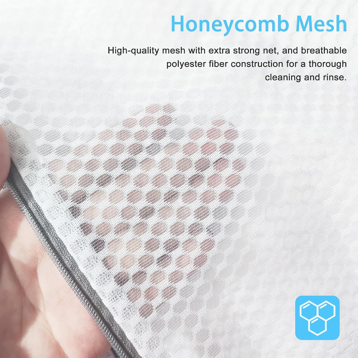 PrettyCare 3 Medium (12 x 16 in) Mesh Laundry Bags for Delicates, Durable Honeycomb Wash Bags with Premium Zippers - Laundry Essentials Mesh Bags for Lingerie, Bras, Socks, Sweater, Travel & Organize
