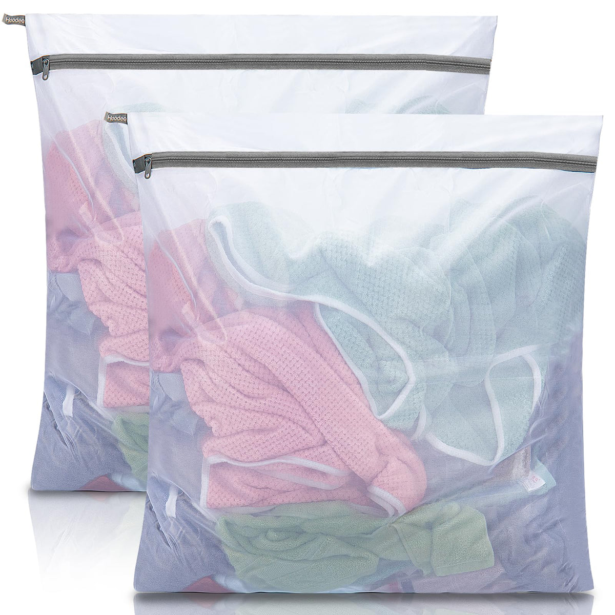 Extra Large Mesh Laundry Bags for Delicates,30"x30" Laundry Bags Mesh Wash Bags for Washing Machine, Delicate Laundry Bag, Travel Clothing Storage Bags for Cruise, Camping, College (2 Pack)