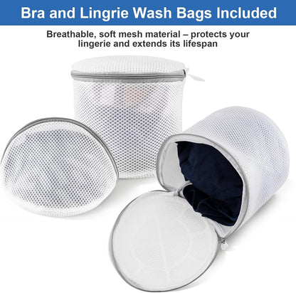 8 Pack Mesh Laundry Bags for Delicates, Laundry Bags Mesh Wash Bags in 7 Sizes (Include Bra and Lingerie Wash Bags), Lingerie Bags for Washing Delicates, Garment Bag for Washing Machine