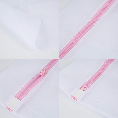 Mesh Laundry Bags 6pcs 16*12 Inch Laundry Wash Bag Colorful Zipper (Medium)