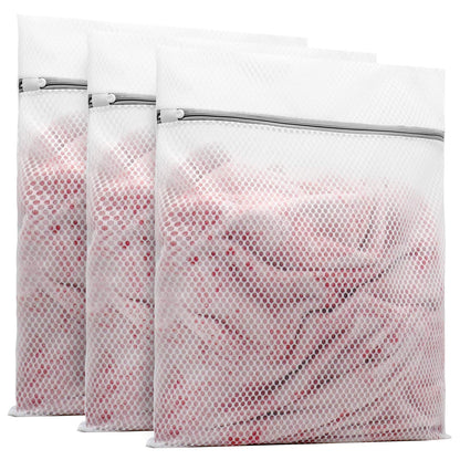 Muchfun 3Pcs Durable Honeycomb Mesh Laundry Bags for Delicates 16x20 Inches