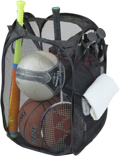 Simple Houseware Mesh Pop-Up Laundry Hamper with Side Pocket, 2 Pack