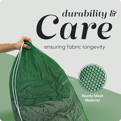 Handy Laundry Mesh XL Laundry Bag 24"x36" 2-Pack, Heavy Duty, Green