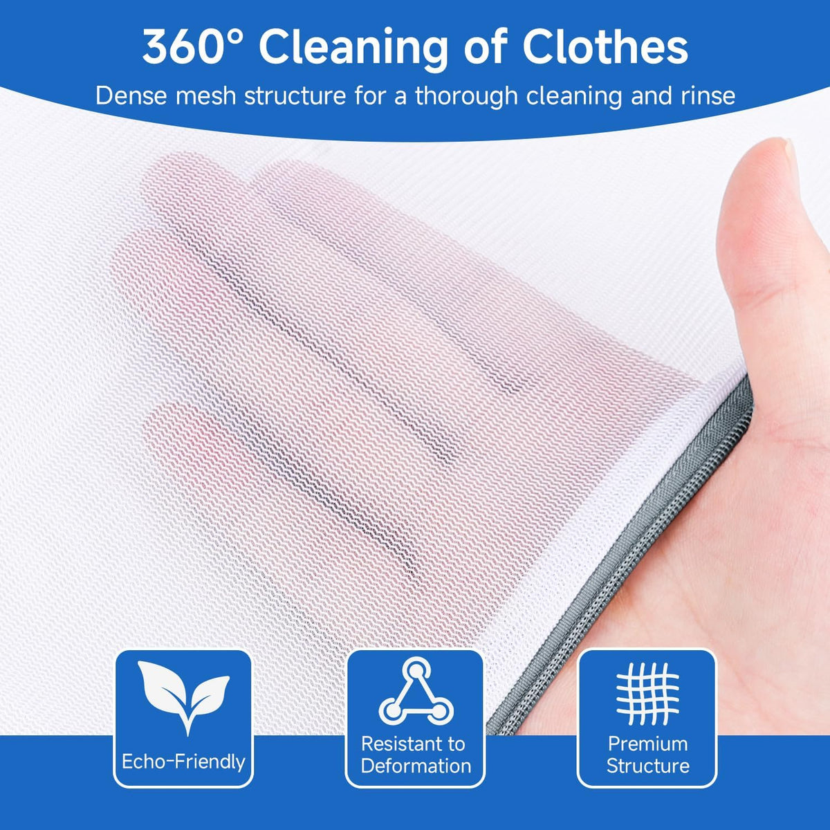 6 Pcs Mesh Laundry Bags for Delicates, Lingerie & Bra Washing,12 x 16 Inch