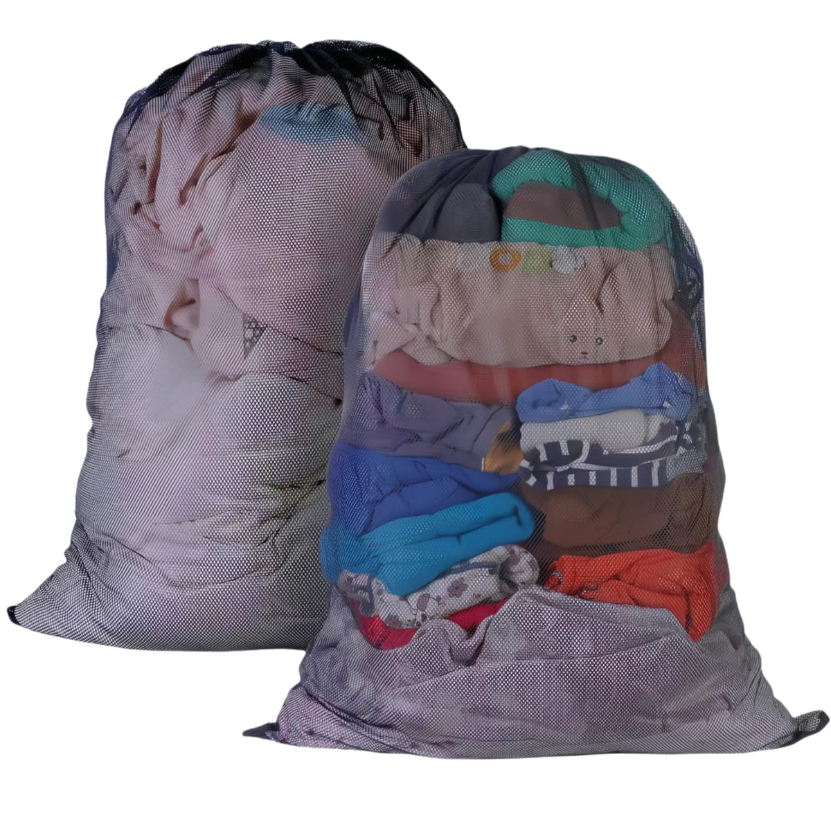 2-Pack Large Mesh Laundry Bag, 24x36 Inch White