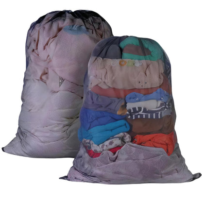 2-Pack Large Mesh Laundry Bag, 24x36 Inch White
