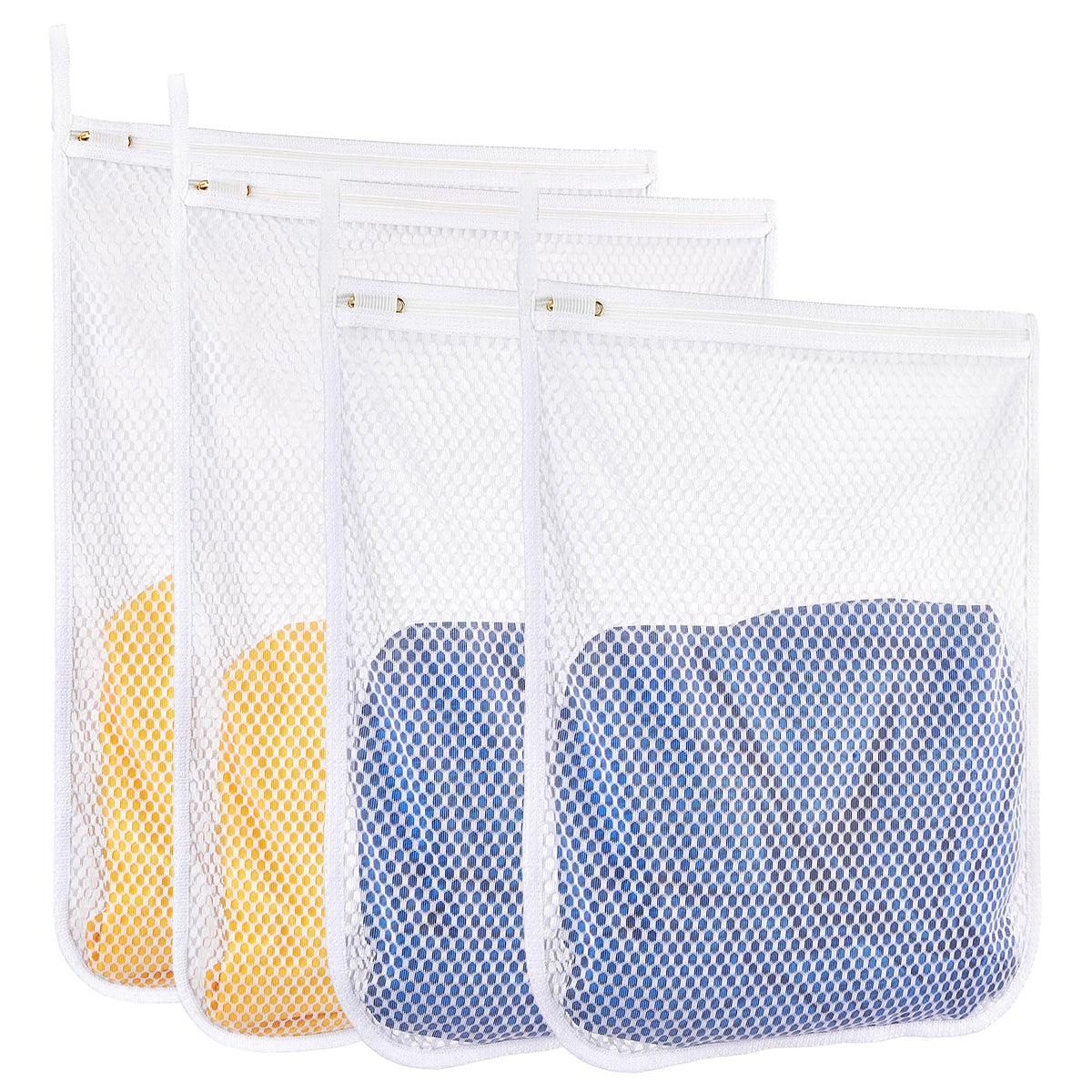 3 pcs Durable Honeycomb Mesh Laundry Bags for Delicates 16" x 19" (3 Large)