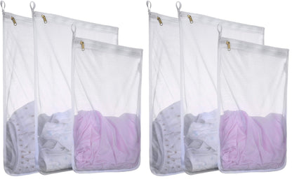 Fine Mesh Laundry Bags for Delicates, 3 Pack (2L+1M) Reusable Wash Bags with Sturdy Zippers, Durable Net Washing Bags for Lingerie, Bra, Sock, Underwear, Baby Clothes, Travel Organizer