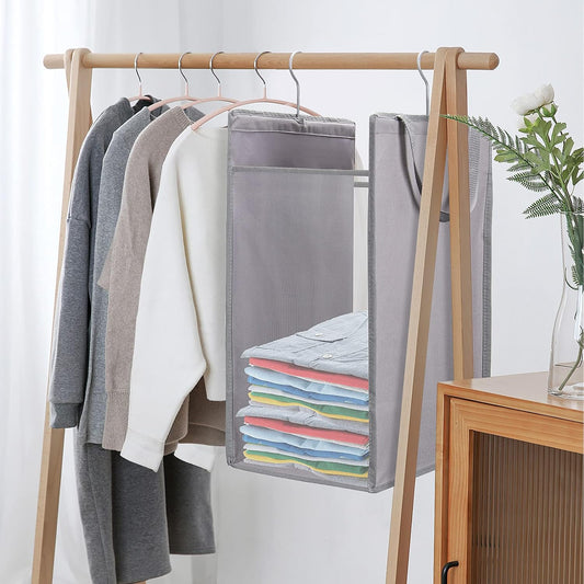 FENTEC Hanging Laundry Hamper，2 Pack Grey Hanging Laundry Basket