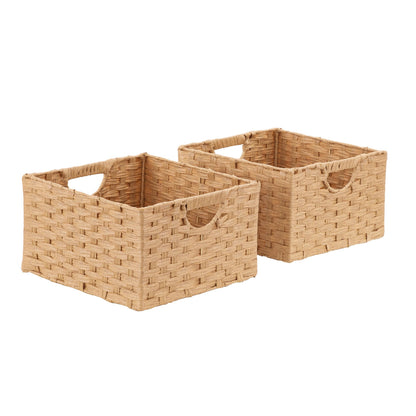 Seville Classics Premium Handwoven Portable Laundry Bin Basket with Carrying Handles, Household Storage for Clothes, Linens, Sheets, Mocha Brown, Oval Hamper