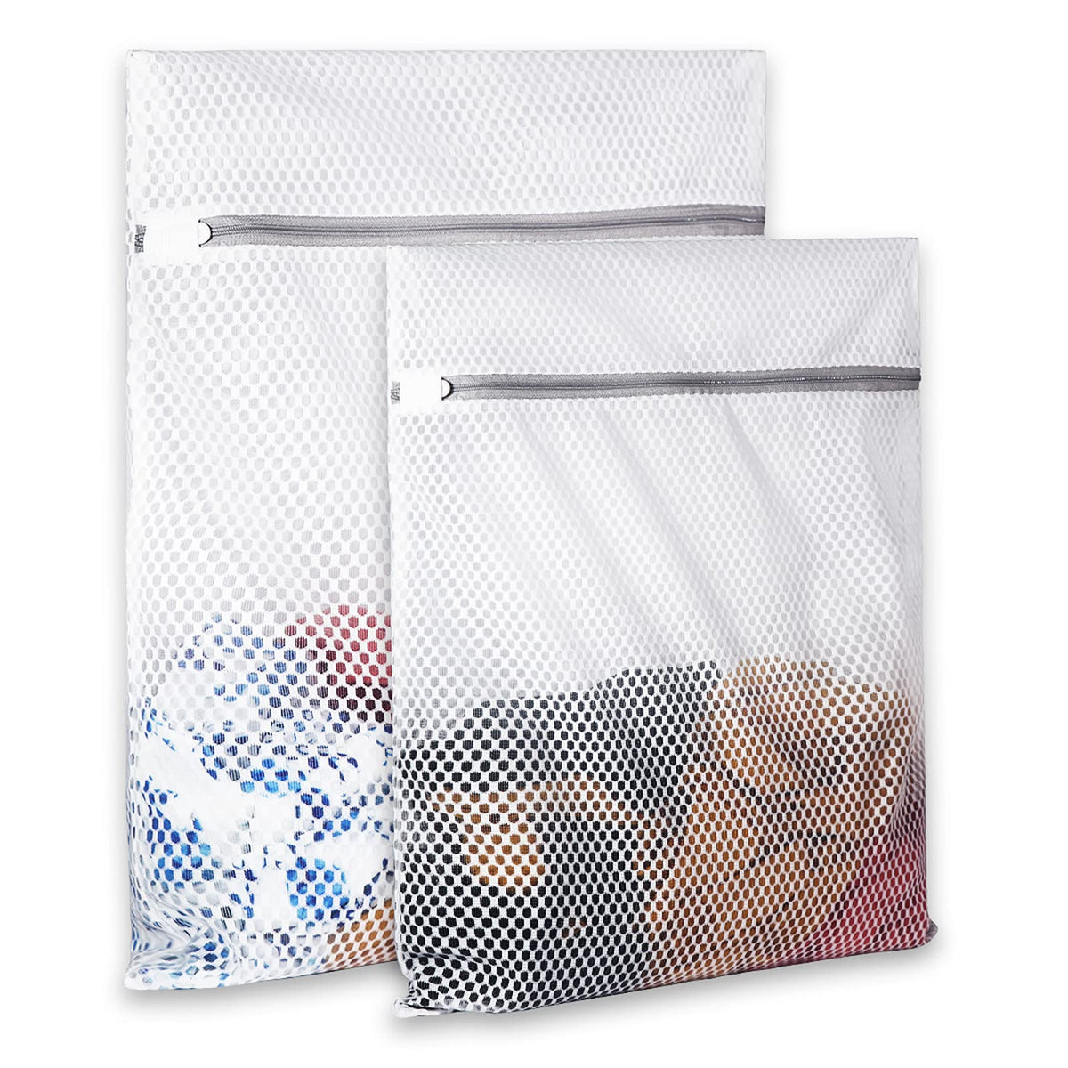 2 XX-Large Honeycomb Mesh Laundry Bag Delicates Durable for Washing Machine,24 x 24 Inches lingerie bags for Laundry, Travel Storage Organize Bag for Cotton Clothes,Sheet,Sweater, Shoes