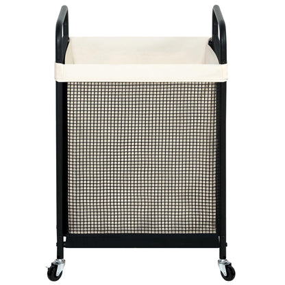 STO STO Laundry Hamper 3 Section, 120L Rolling Laundry Sorter Cart with Removable and Washable Liner Bag, Clothes Hamper with Wheels and Metal Handle for Laundry Room and Bedroom