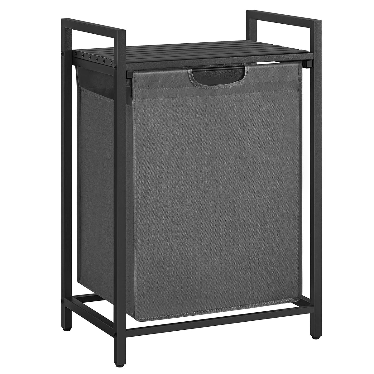 VASAGLE Laundry Hamper with Shelf, 3 Pull-Out Bags, 3 x 10.6 Gallons (40 L)