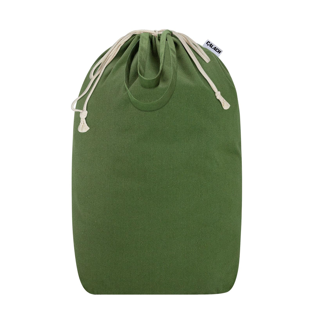 Heavy Duty Canvas Laundry Bags with Square Base 13.8"Wx13.8"Dx27.6"H, Beige