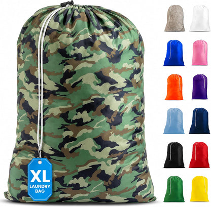Handy Laundry XL Nylon Laundry Bag 22"x32", Heavy Duty, Camouflage