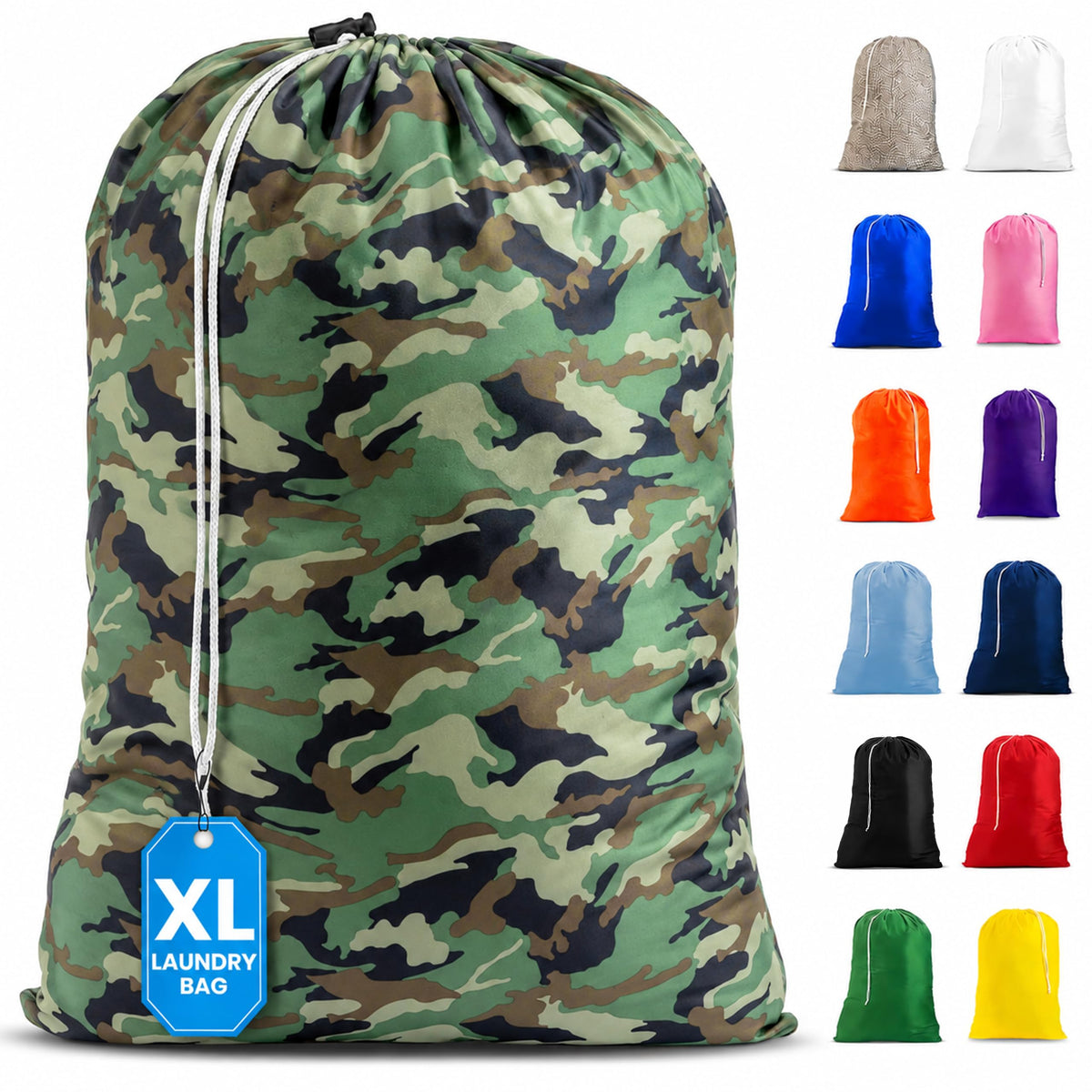 Handy Laundry XL Nylon Laundry Bag 30"x40", 60 lb Capacity, Leopard