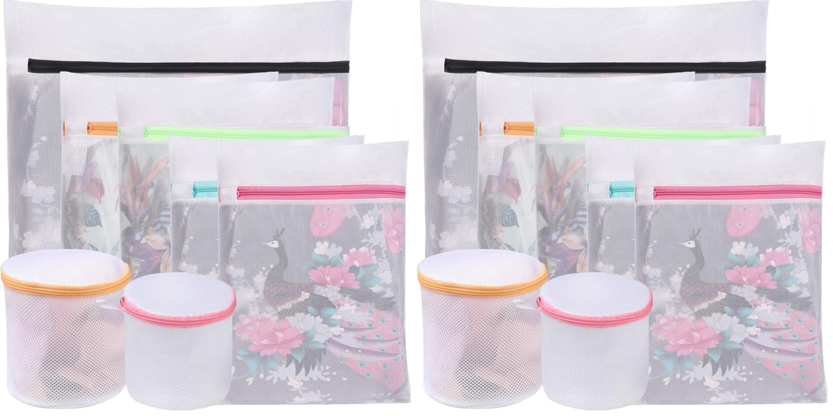 BAGAIL Laundry Bags Mesh Wash Bag for Intimates Lingerie and Delicates, 5Pcs (1XL,2L,2M)