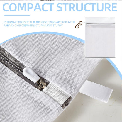 Mesh Laundry Bags, Mesh Wash Bags, Durable Mesh Structure with Strong Zipper, Suitable for Underwear, Delicate Clothes, Pants, Shoes, Socks Washing (Small Fine Mesh, XS 10 * 12in*4pcs)