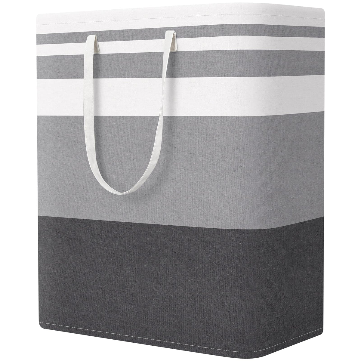 StorageRight Laundry Basket Hamper, 100L Collapsible Clothes Storage, Grey