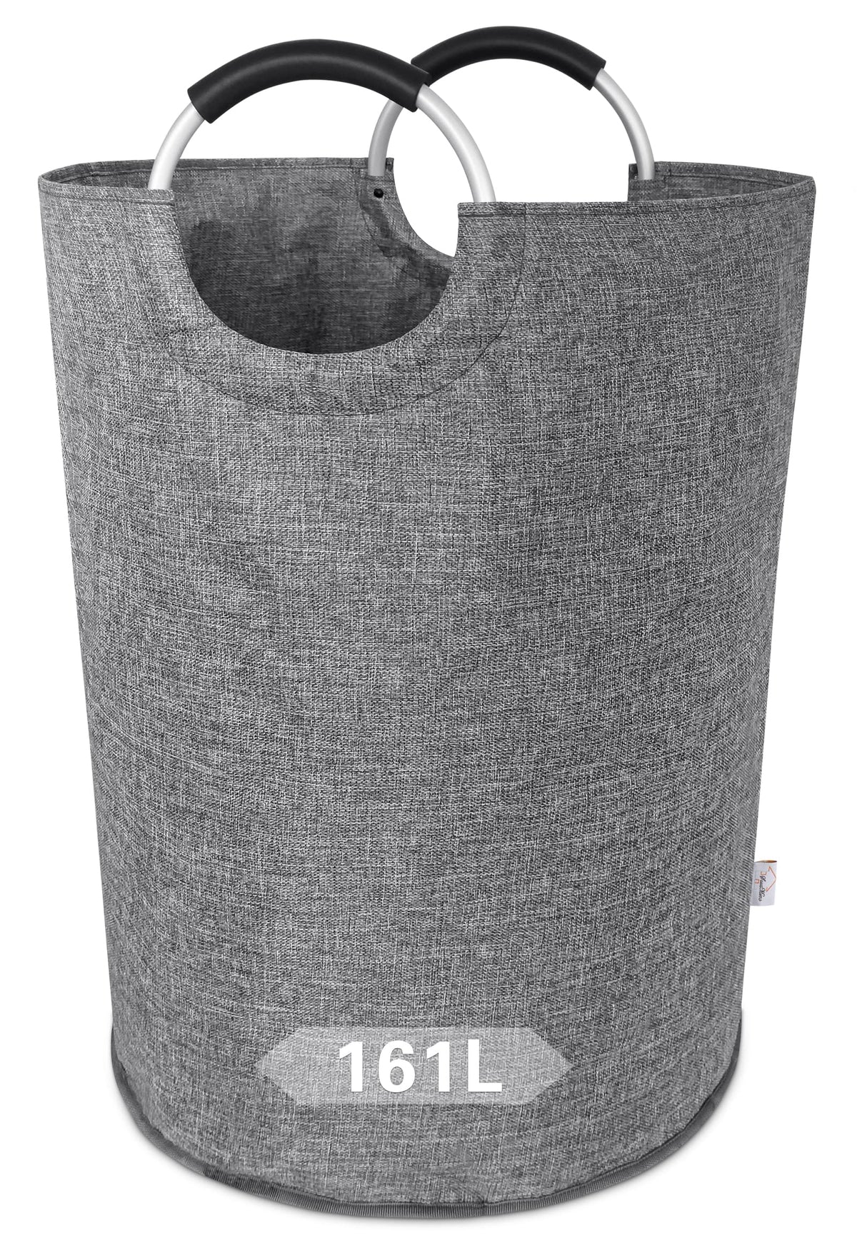 Large Laundry Basket, Laundry Hamper Bag with Handles, 95L, Black