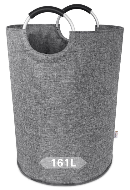 Large Laundry Basket, Laundry Hamper Bag with Handles, 95L, Black