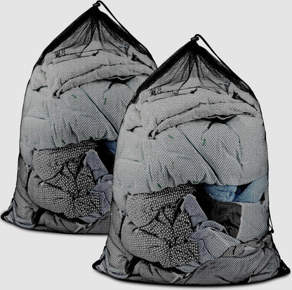 Large Mesh Laundry Bags: 2 Pack 24" x 36" Heavy Duty