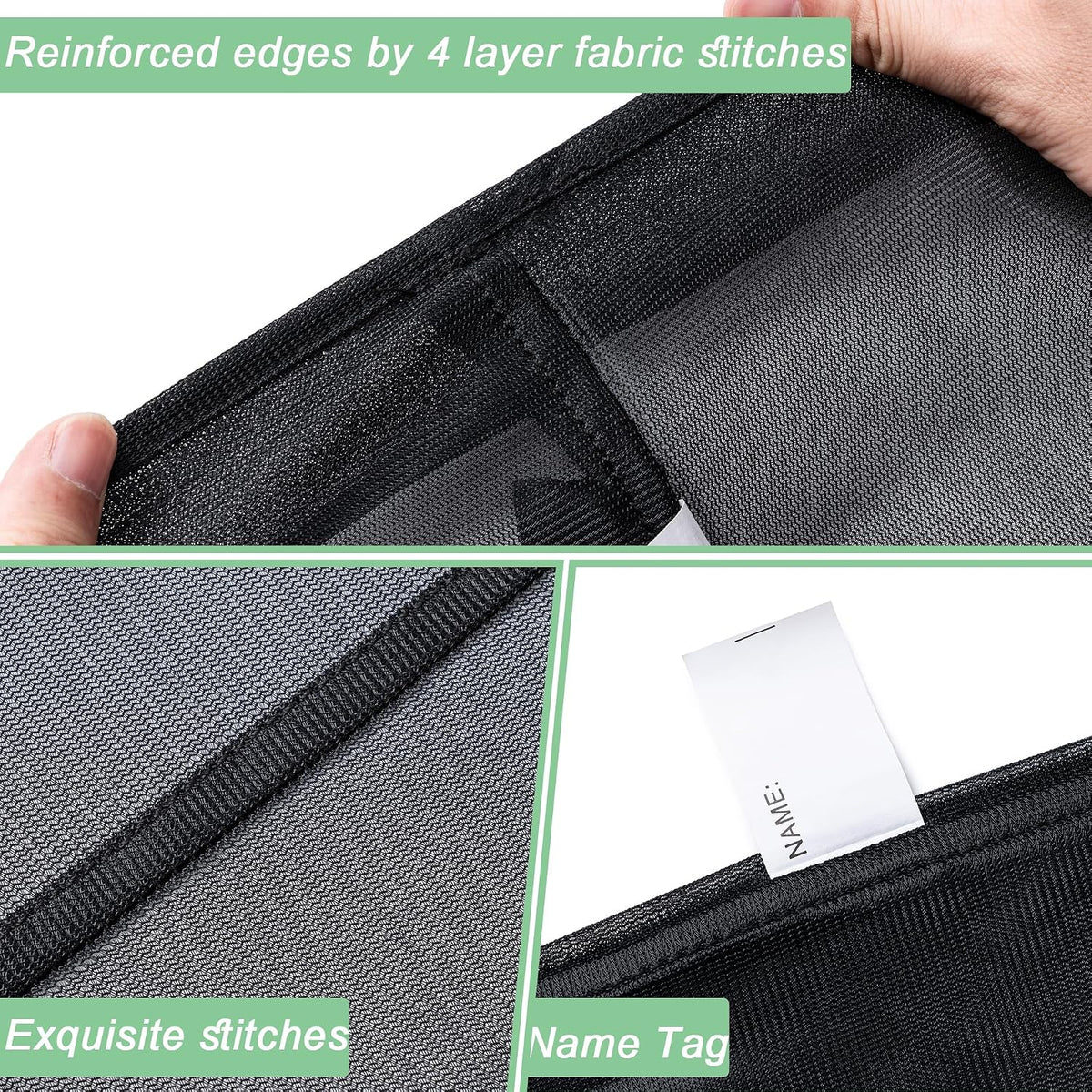 2 Pack Mesh Travel Laundry Bag 24" x 36"Extra Large Dirty Clothes Organizer