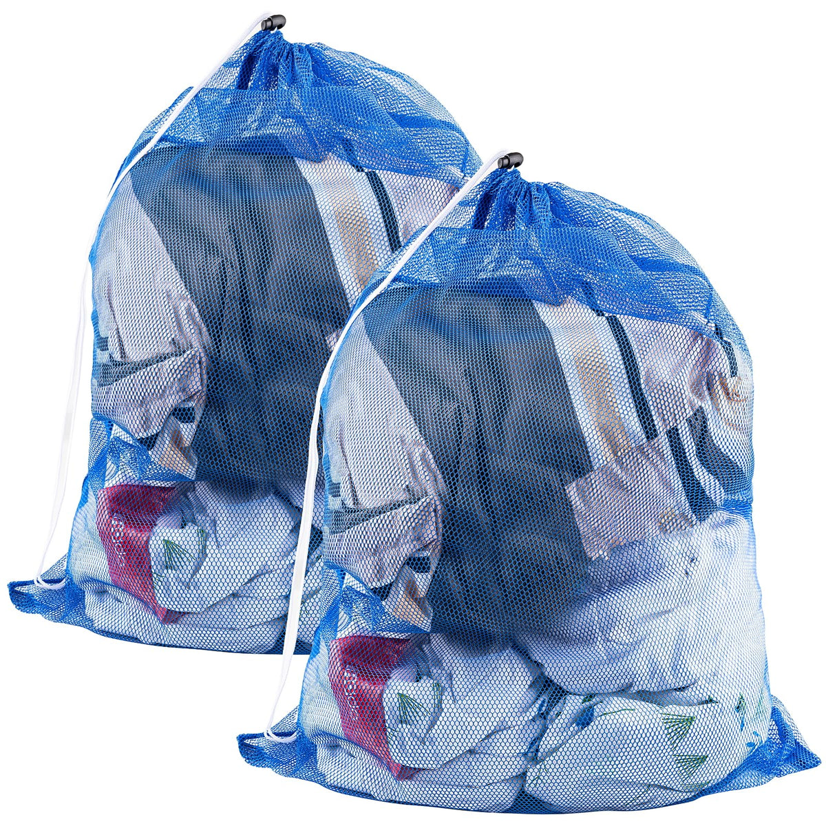 Large Mesh Laundry Bags: 2 Pack 24" x 36" Heavy Duty