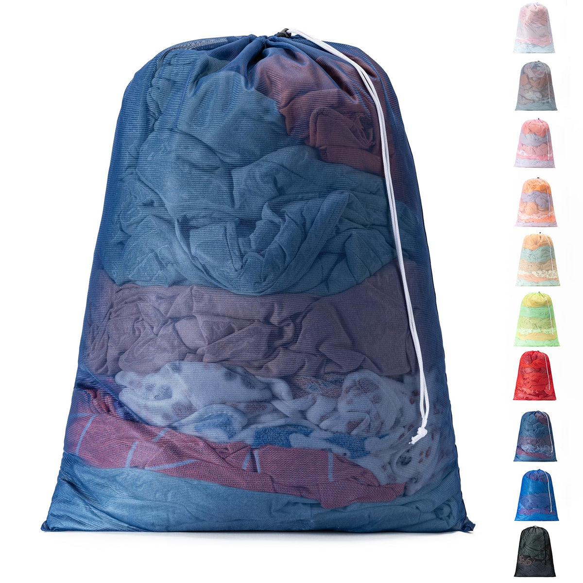 2 Pack Mesh Travel Laundry Bag 24" x 36"Extra Large Dirty Clothes Organizer
