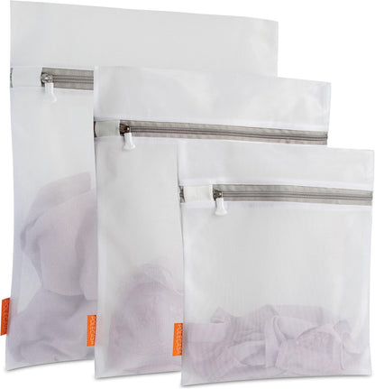 Polecasa Mesh Laundry Bags 3 Pack,1 Large, 1 Medium, 1 Small, Fine Mesh