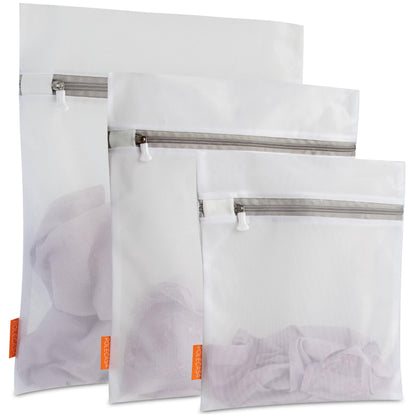 Polecasa Mesh Laundry Bags 3 Pack,1 Large, 1 Medium, 1 Small, Fine Mesh