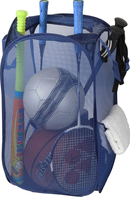 Simple Houseware Mesh Pop-Up Laundry Hamper with Side Pocket, 2 Pack