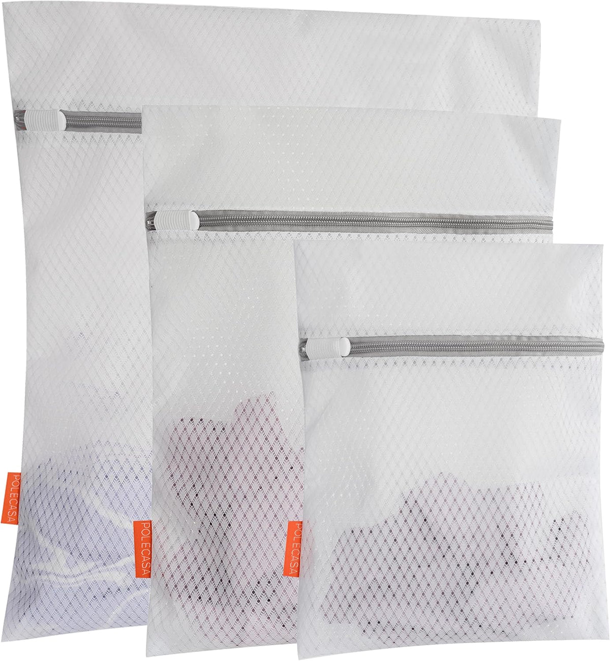 Polecasa Diamond Mesh Laundry Bags 3 Pack (Large, Medium, Small)