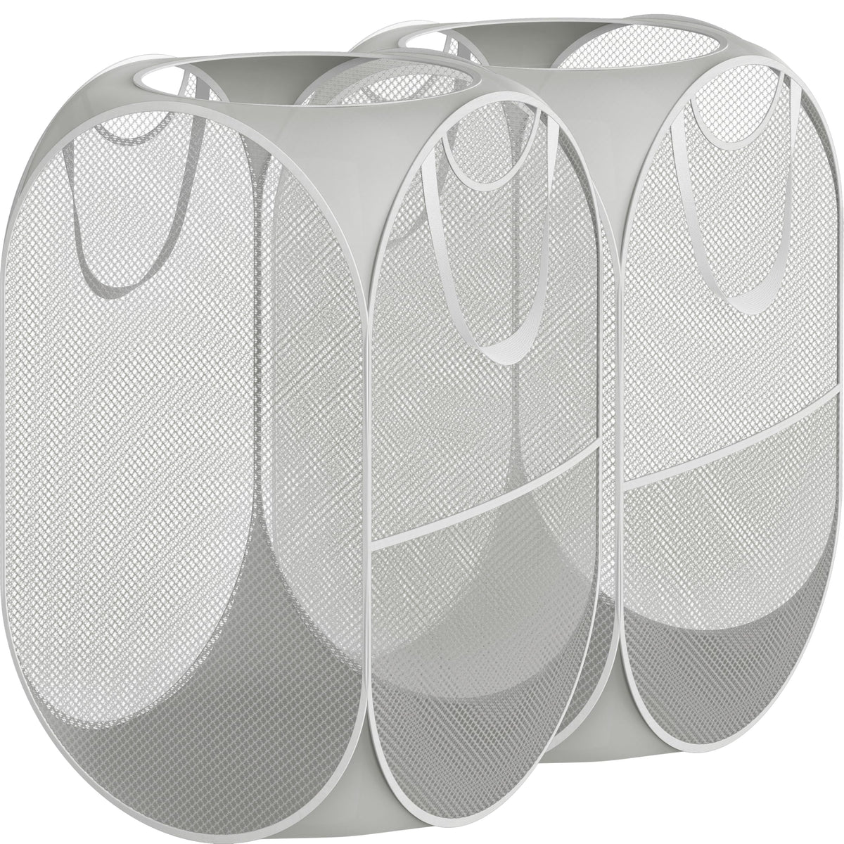 Simple Houseware Mesh Pop-Up Laundry Hamper with Side Pocket, 2 Pack