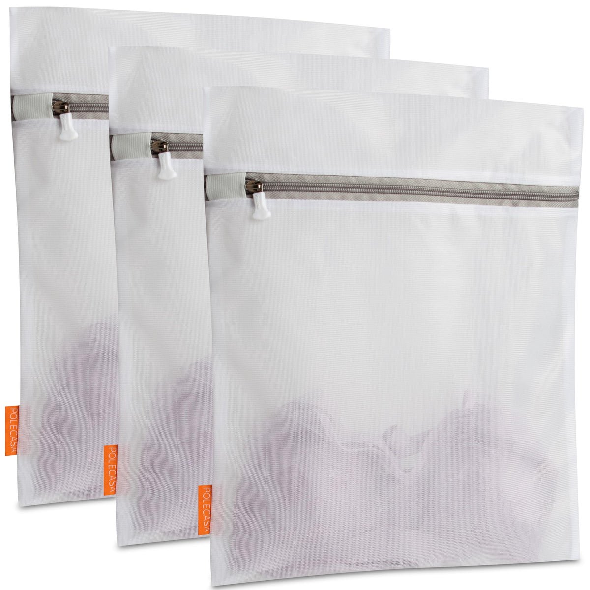 Polecasa Mesh Laundry Bags 3 Pack,1 Large, 1 Medium, 1 Small, Fine Mesh