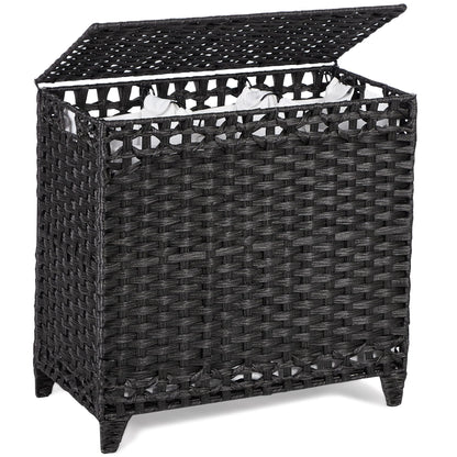 Laundry Hamper with 3 Removable Liner Bags, 132L Laundry Sorter with Lid