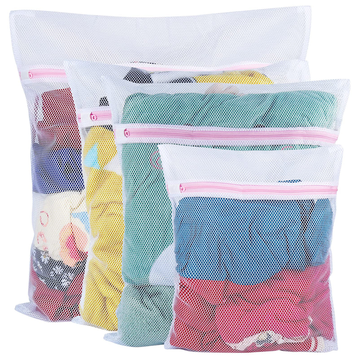 Vivifying Shoe Washing Machine Bag, 2 Pack Honeycomb Mesh Laundry Bag with Zipper for Sneakers, Running Shoes, Sock, Bras, Delicates and Toys