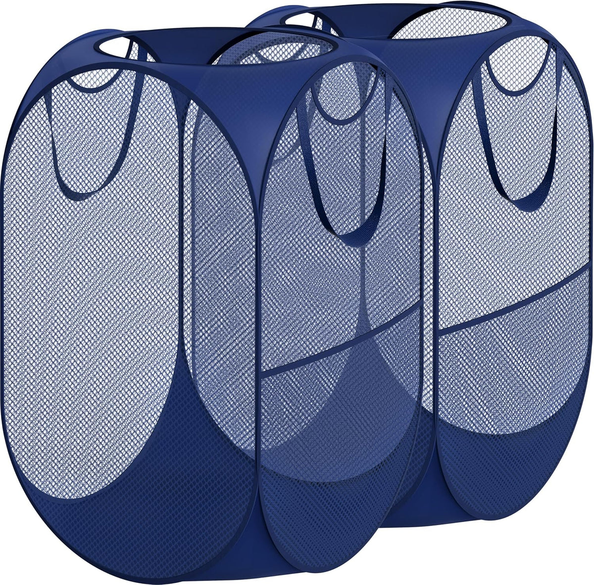 Simple Houseware Mesh Pop-Up Laundry Hamper with Side Pocket, 2 Pack