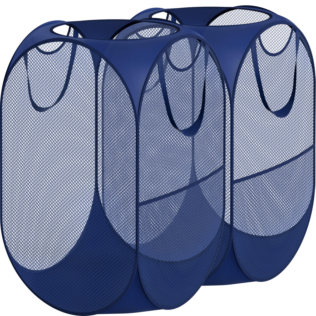 Simple Houseware Mesh Pop-Up Laundry Hamper with Side Pocket, 2 Pack